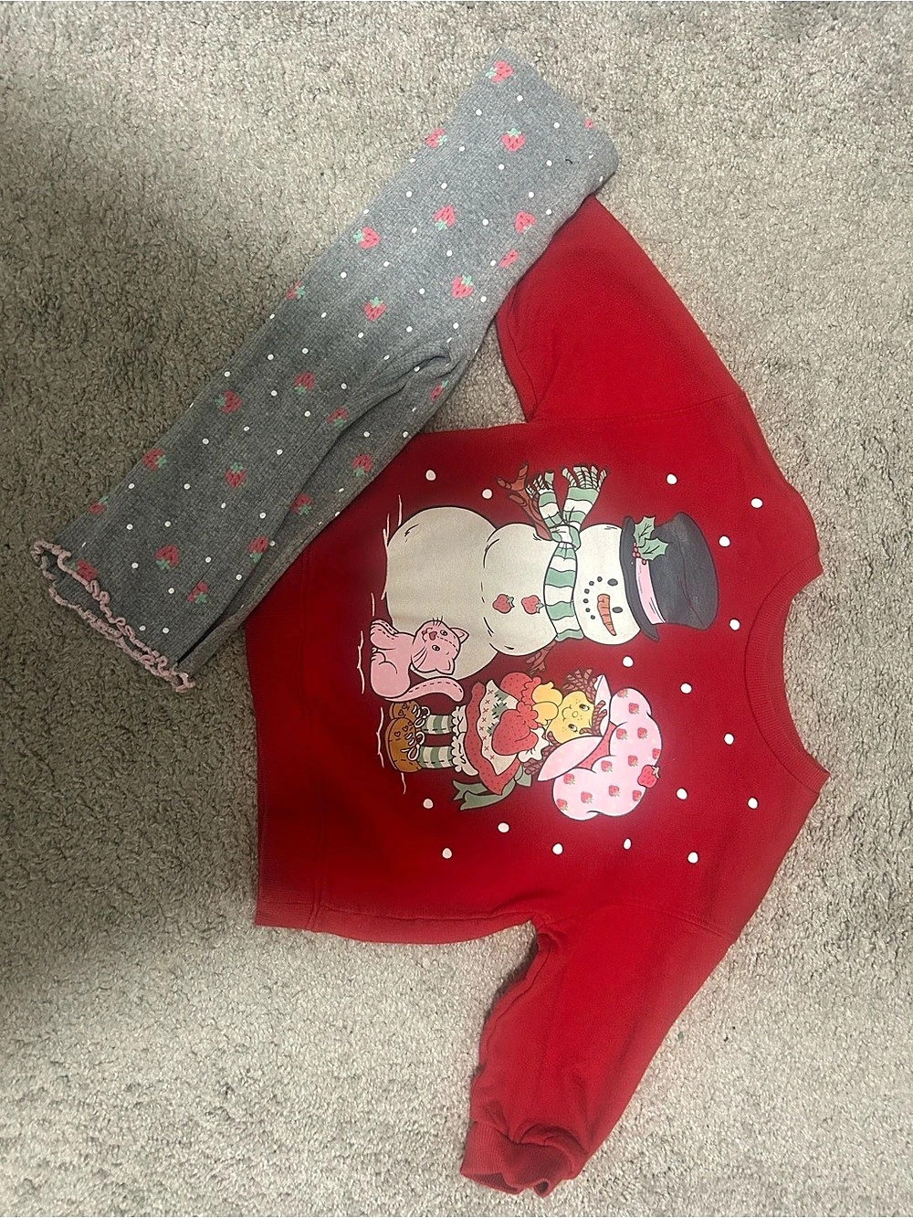 Strawberry Shortcake Toddler & Girls Graphic Crewneck Sweatshirt and Flare